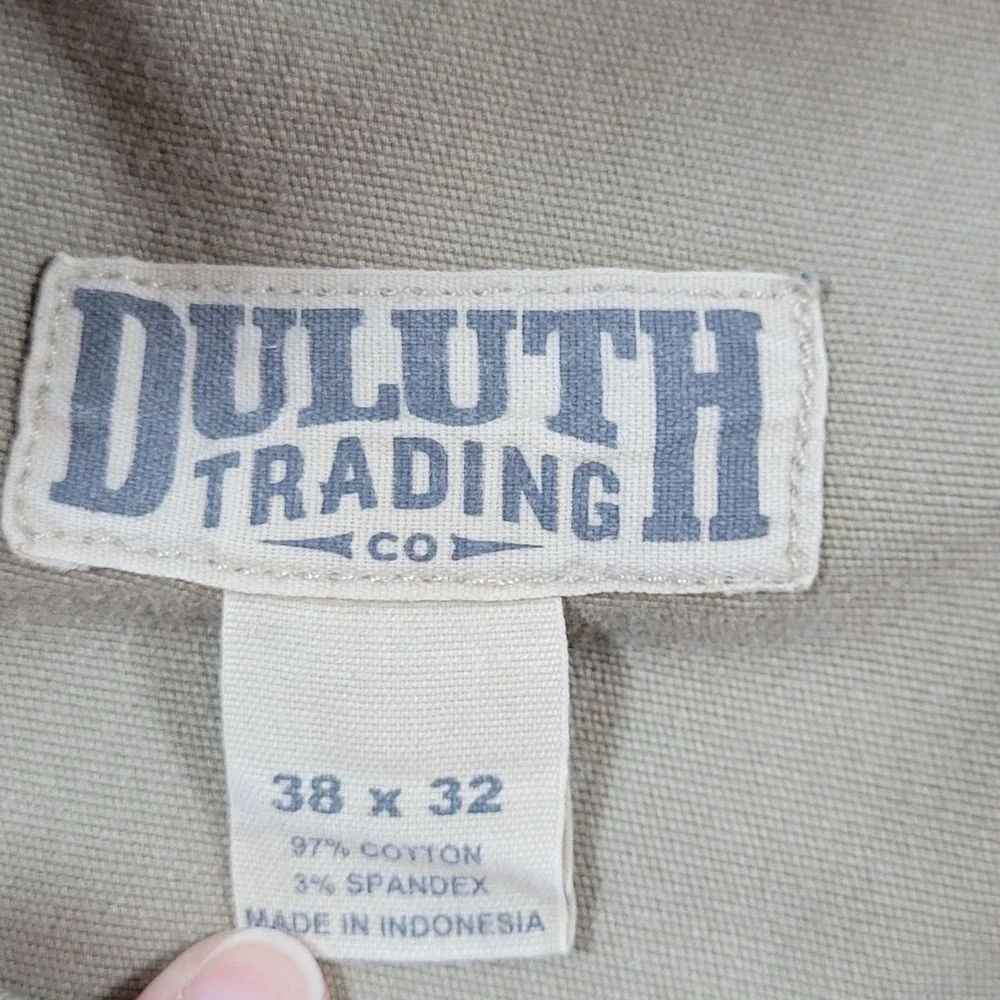 Duluth Trading Co Cargo Pants Mens 38x32 Khaki Excellent Flex Fire Hose Work